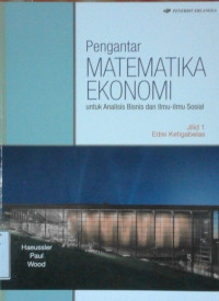 Image of PENGANTAR MATEMATIKA EKONOMI JILID 1