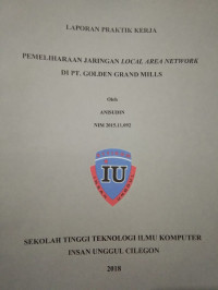 Image of PEMELIHARAAN JARINGAN LOCAL AREA NETWORK DI PT.GOLDEN GRAND MILLS