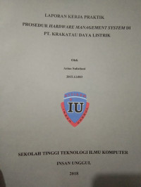 Image of PROSEDUR HARDWARE MANAGEMENT SYSTEM DI PT.KRAKATAU DAYA LISTRIK