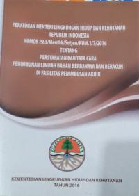 Image of PERATURAN MENTRI LINGKUNGAN HIDUP DAN KEHUTANAN REPUBLIK INDONESIA
