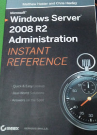 Image of Microsoft Windows Server 2008 R2 Administration INSTANT REFERENCE
