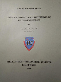 Image of PROSEDUR PENERBITAN MILL TEST CERTIFICATE DI PT.KRAKATAU POSCO